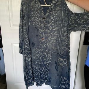 Magnolia Pearl Denim Printed oversize shirt/jacket